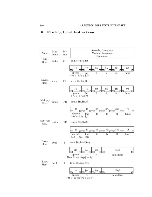 Computer Organization with MIPS - Page 360